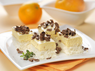 cream cheese with orange mousse