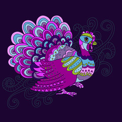motley patterned turkey