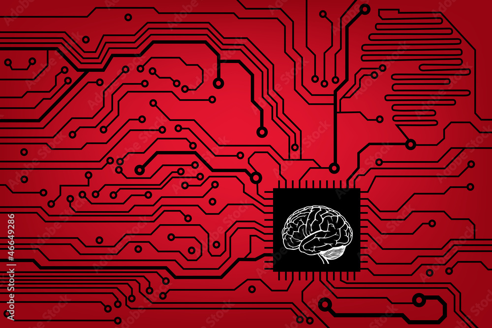 Poster brain circuit background