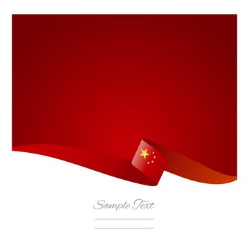 Abstract color background Chinese flag vector