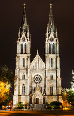 Fototapeta na wymiar Ludmila Kościół w Pradze, Namesti Miru kwadratowy