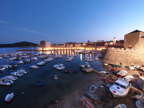 Dubrovnik at night, Croatia