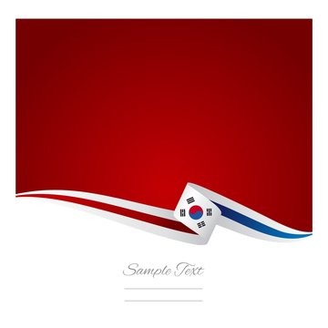 South Korea flag abstract color background vector