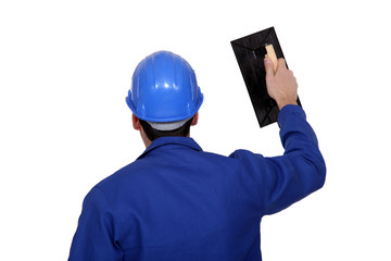 Male plasterer