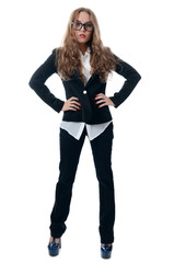 Fototapeta premium Portrait of the young beautiful businesswoman