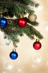 New Year toy on a branch