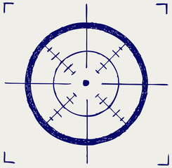 Crosshair. Doodle style