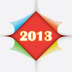 2013 year between color paper stickers