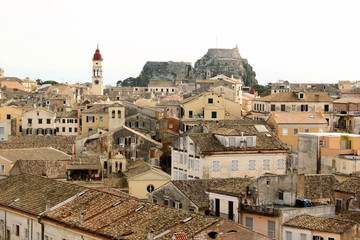 Fototapeta na wymiar miasta Korfu i zamki
