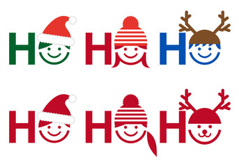 Ho ho ho Christmas card, vector