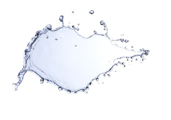 Fototapeta na wymiar Water splash, isolated on white background 