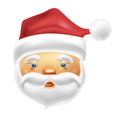 Face of Santa Claus vector illustration isolated