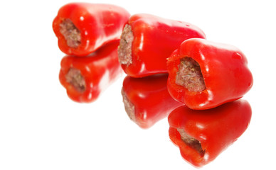 Paprika auf Spiegel