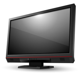tv monitor realistic vector illustration.
