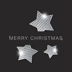 merry christmas abstract metal stars