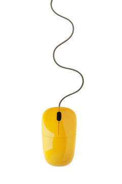 Yellow computer mouse