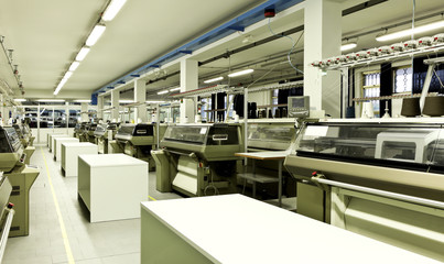 Industrial textile factory, interior