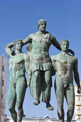 Classic ancient Greek statue at Rhodes island