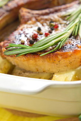 Baked meat
