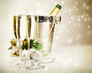 Celebration theme with champagne wine