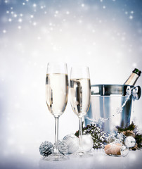 Celebration theme with champagne wine