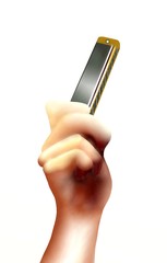 Person Showing A Blues Harmonica Isolated on White Background