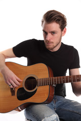 Obraz premium Young singer songwriter