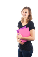 Female student with books