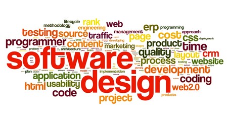 Software design concept in tag cloud