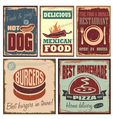 Wall murals Vintage Poster Vintage style tin signs and retro posters
