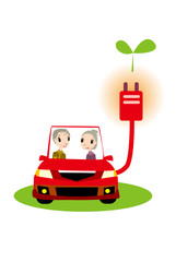 エコ,エコカー,電気自動車,クリーンエネルギー,優しい,自然エネルギー,排気,再生,エネルギー
