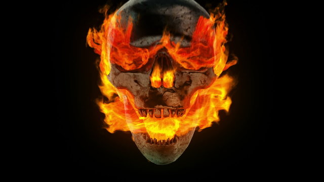 Burning skull