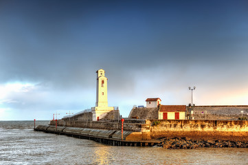 Lighthouse at the entrance to the port of Ciboure