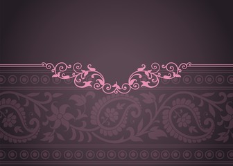 wedding template, paisley floral pattern , royal India