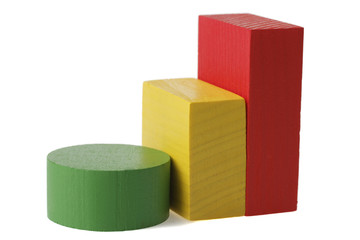 Fototapeta premium Wooden building blocks