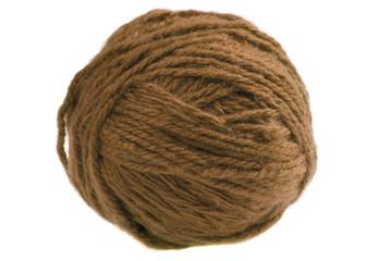 Ball of brown yarn