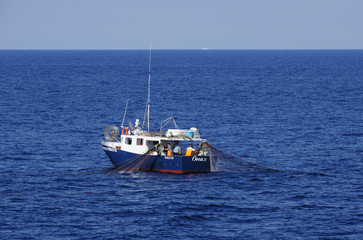 Naklejka premium Fishing boat
