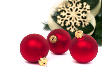 christmas balls and fir