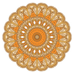 Vector round decorative design element