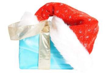 Santa Hat with a christmas gift