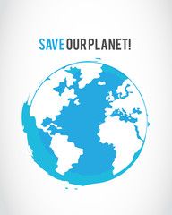 grunge save the planet poster