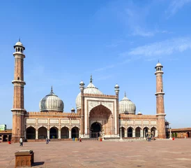 Fotobehang Jama Masjid Mosque, old Delhi, India. © travelview