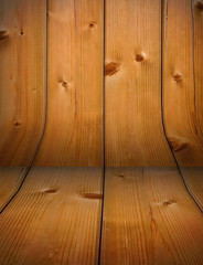 Wooden timber corner