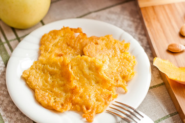 Delicious homemade pumpkin pancakes