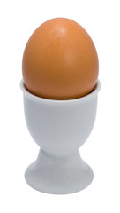 brown egg on a eggcup