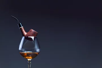 Photo sur Plexiglas Alcool cognac and pipe