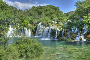 Fototapeta na wymiar Skradinski Buk waterfalls in Krka National Park, Croatia