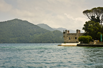 12th Century Monastery of St. Maria on islet in Mljet
