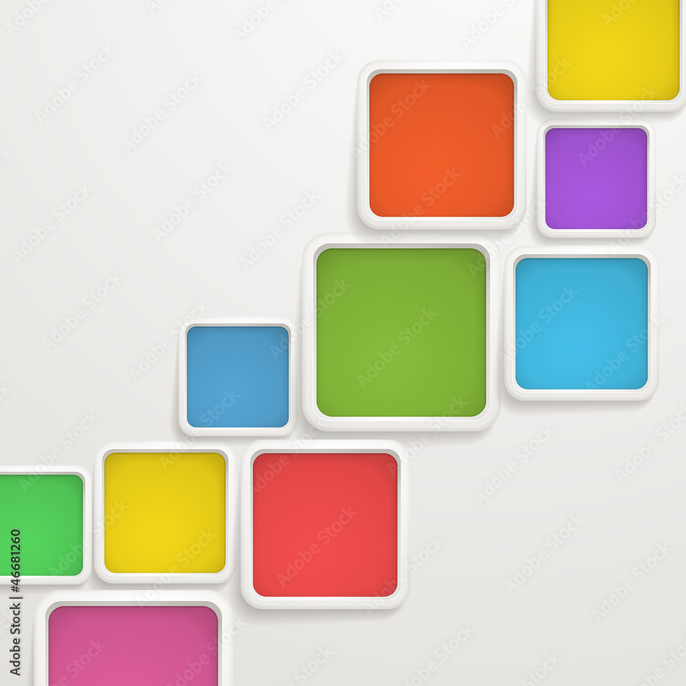Poster Abstract background of color boxes. Template for a text