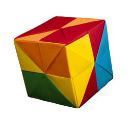 Obraz premium Paper cubes folded origami style.